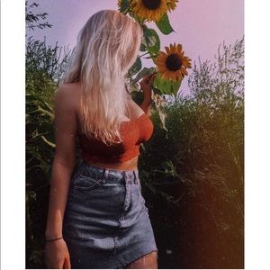 WILD FABLE HIGH WAISTED JEAN SKIRT